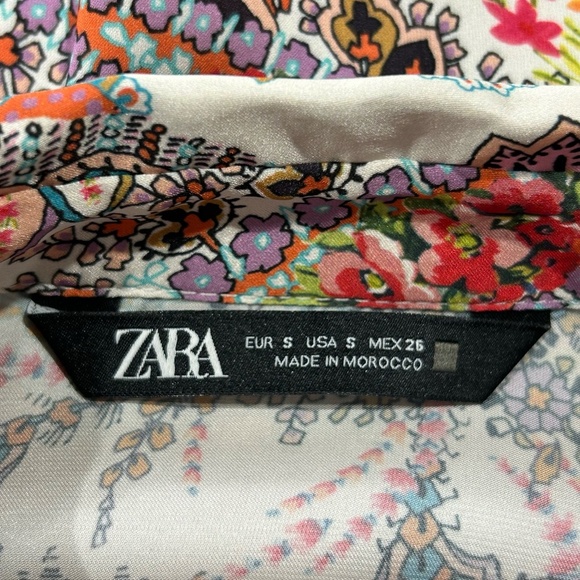 ZARA Multi-coloured Paisley Blouse in Women Size Small - Picture 4 of 4